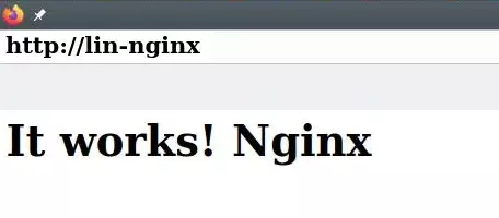 Приветствие сервера Nginx